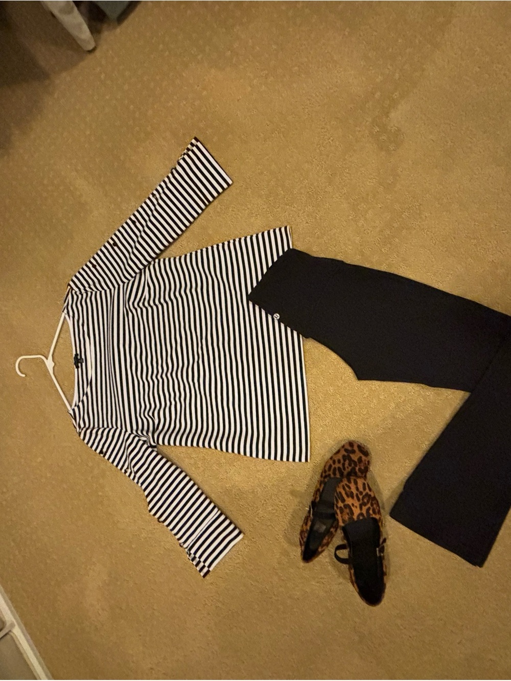 Talbots Womens M Black White Striped Cotton Top 3/4 Sleeve Button Nautical